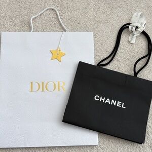 Chanel and Dior Gift Bag Set with Dior Star Charm